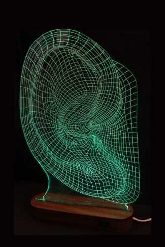 LAMPARA 3D LED OREJA