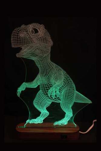 LAMPARA 3D LED TIRANOSAURIO REX