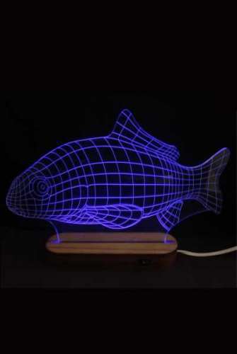 LAMPARA 3D LED PESCADO